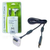 2 IN 1 CABLE CHARGEUR USB POUR MICROSOFT XBOX 360